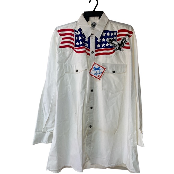 Vintage Sz XL Alazan Long Sleeve Western Shirt NWT - Picture 2 of 4